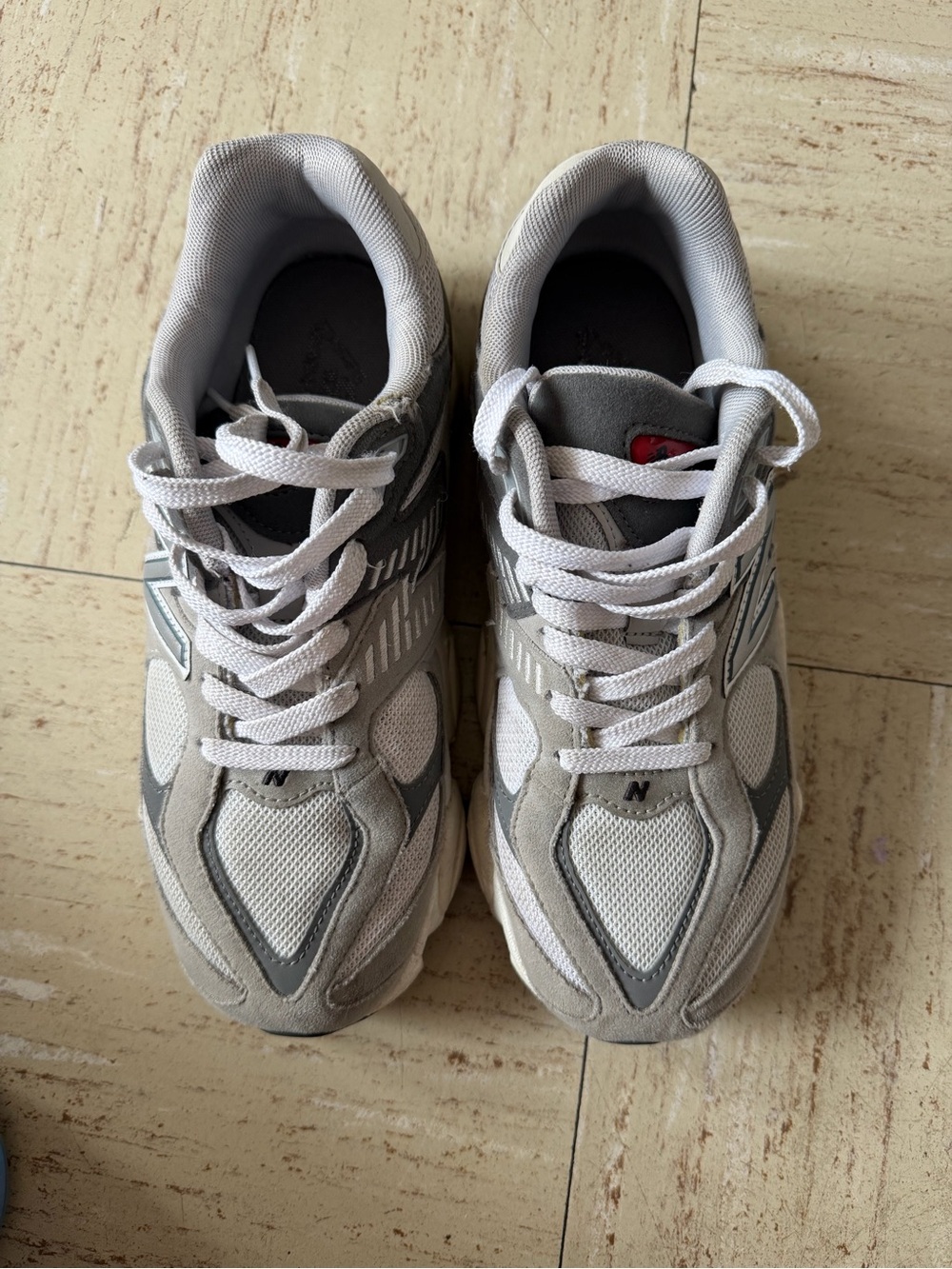 Boys Gray and White Athletic Sneakers - Lightweight Everyday Shoe